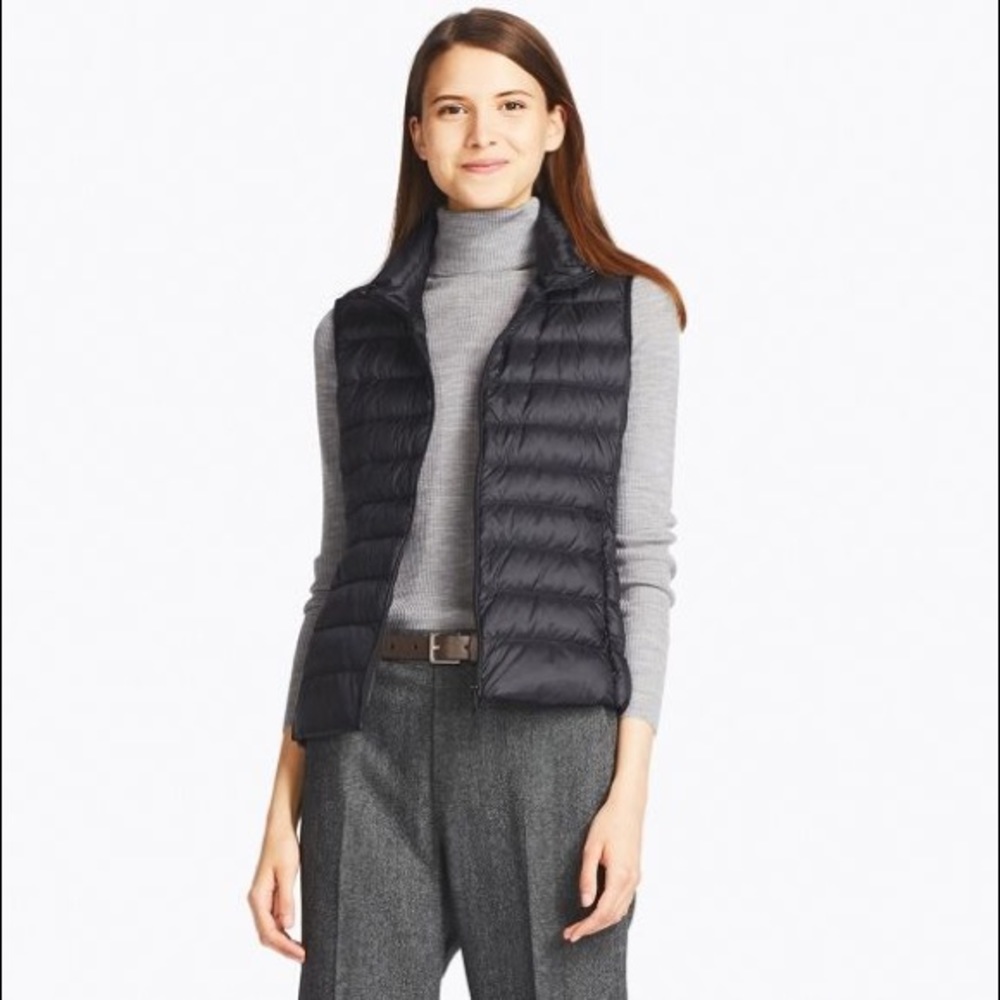 Women Black Ultra Light Down Vest